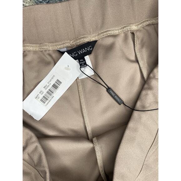 Ming Wang Size XL Beige Pull-On Straight Leg Stretch Crepe Dress Pants NWT $170 - Picture 7 of 11